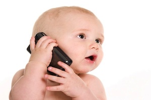Baby on phone